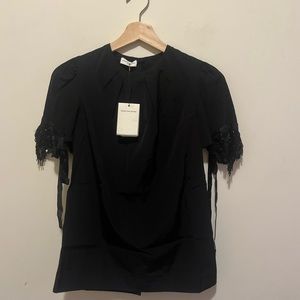 Dries Van Noten Black Blouse With Sleeve Embellishment